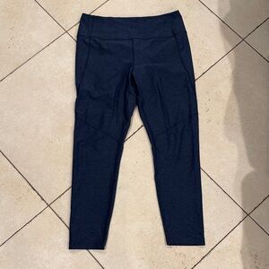 Outdoor Voices Textured Compression Full Length High Waist Leggings Navy size XL